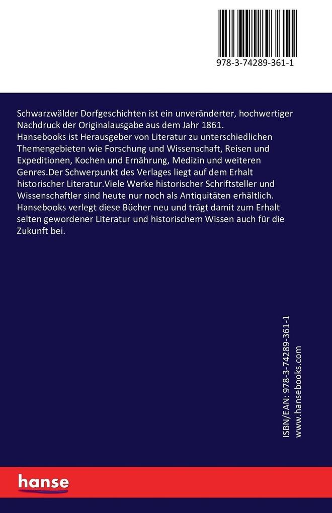 Weitere Ansicht: Schwarzwälder Dorfgeschichten | Berthold Auerbach