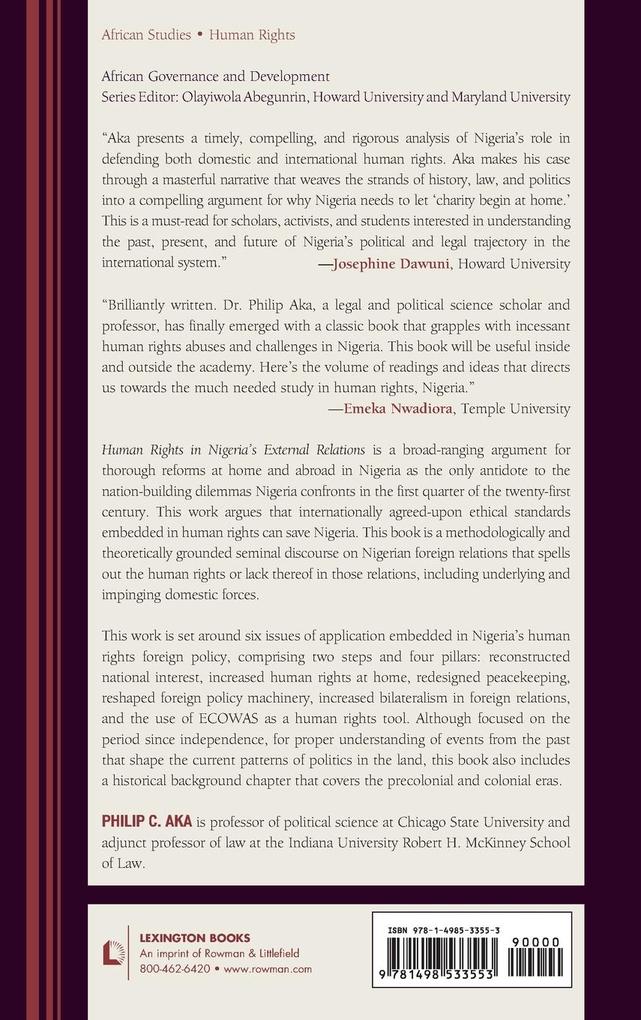 Weitere Ansicht: Human Rights in Nigeria's External Relations | Philip Aka