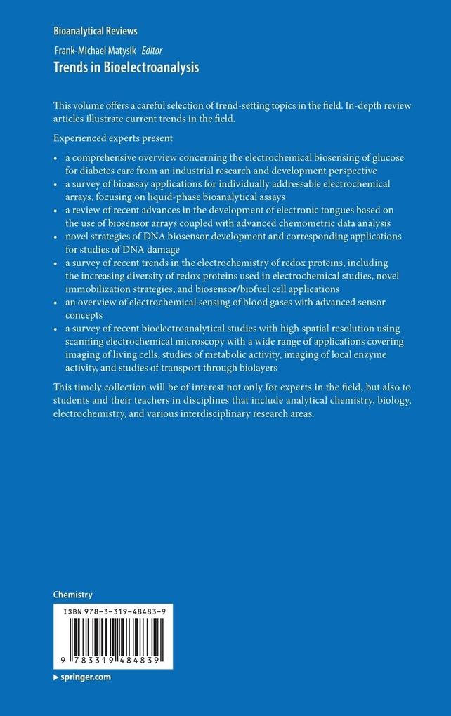 Weitere Ansicht: Trends in Bioelectroanalysis