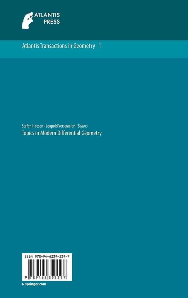 Weitere Ansicht: Topics in Modern Differential Geometry