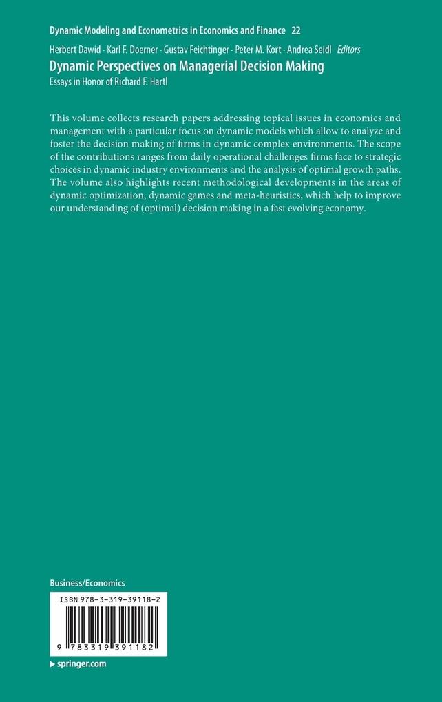 Weitere Ansicht: Dynamic Perspectives on Managerial Decision Making