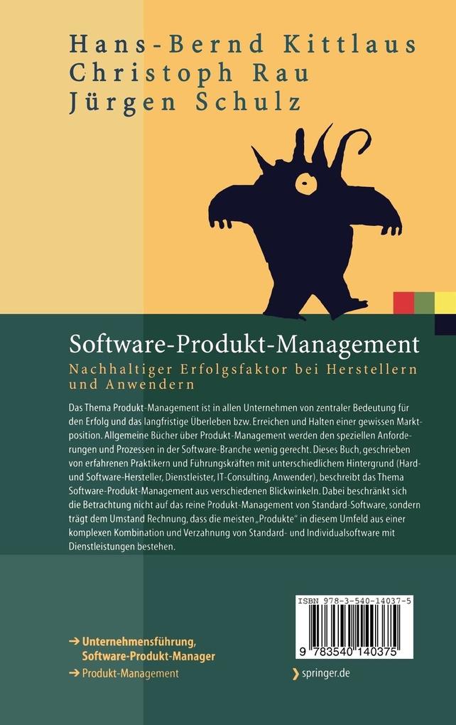 Weitere Ansicht: Software-Produkt-Management | Hans-Bernd Kittlaus, Christoph Rau, Jürgen Schulz
