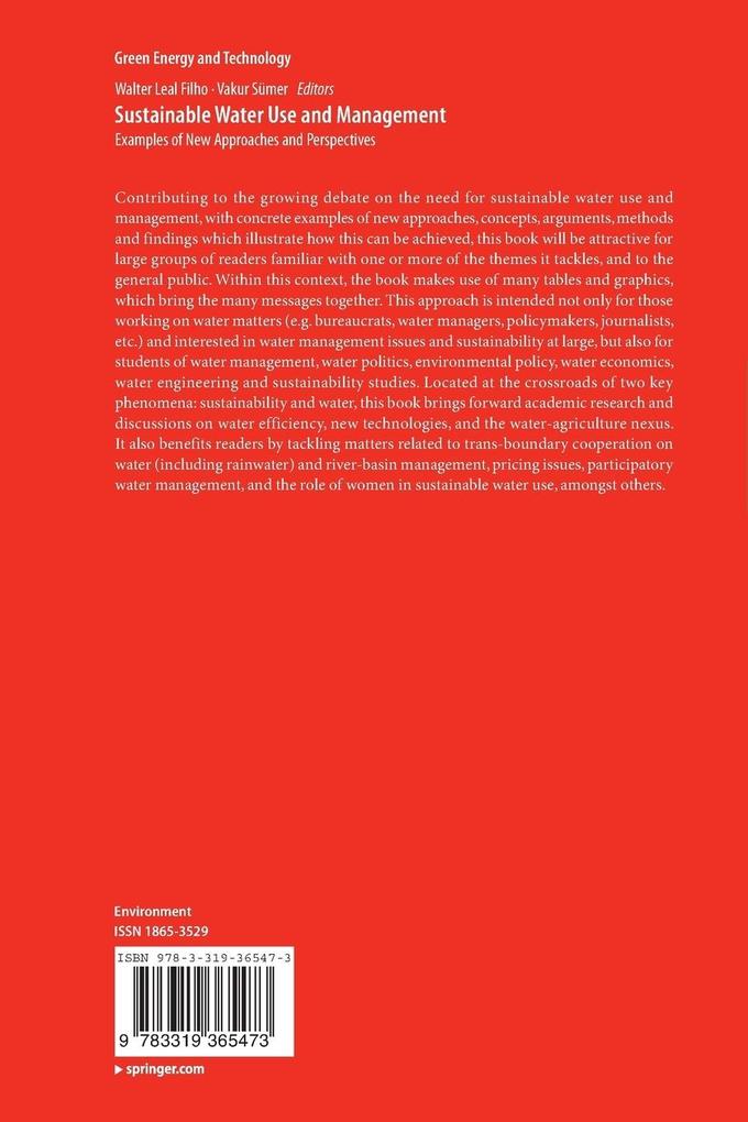 Weitere Ansicht: Sustainable Water Use and Management