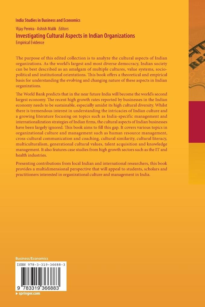 Weitere Ansicht: Investigating Cultural Aspects in Indian Organizations