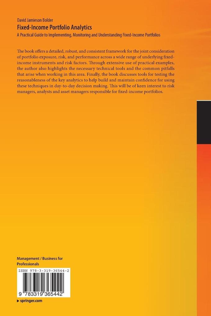 Weitere Ansicht: Fixed-Income Portfolio Analytics | David Jamieson Bolder