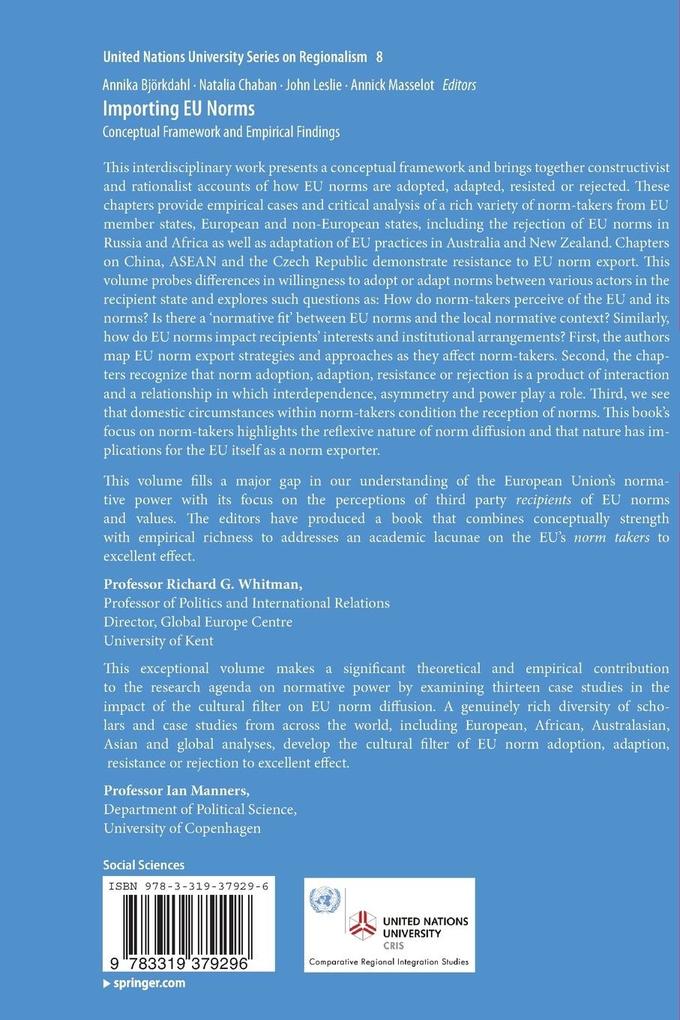 Weitere Ansicht: Importing EU Norms