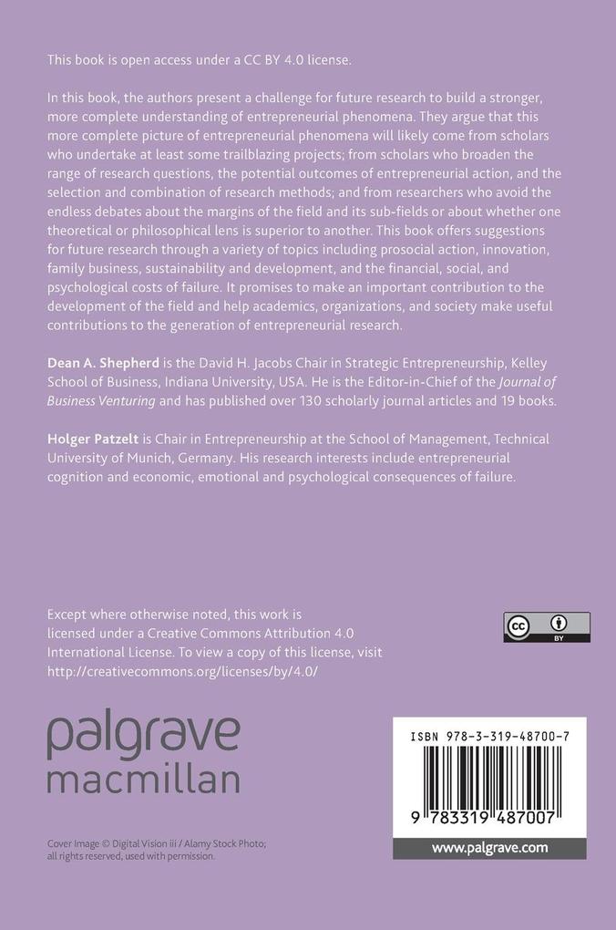 Weitere Ansicht: Trailblazing in Entrepreneurship | Dean A. Shepherd, Holger Patzelt