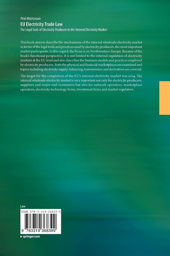 Weitere Ansicht: EU Electricity Trade Law | Petri Mäntysaari