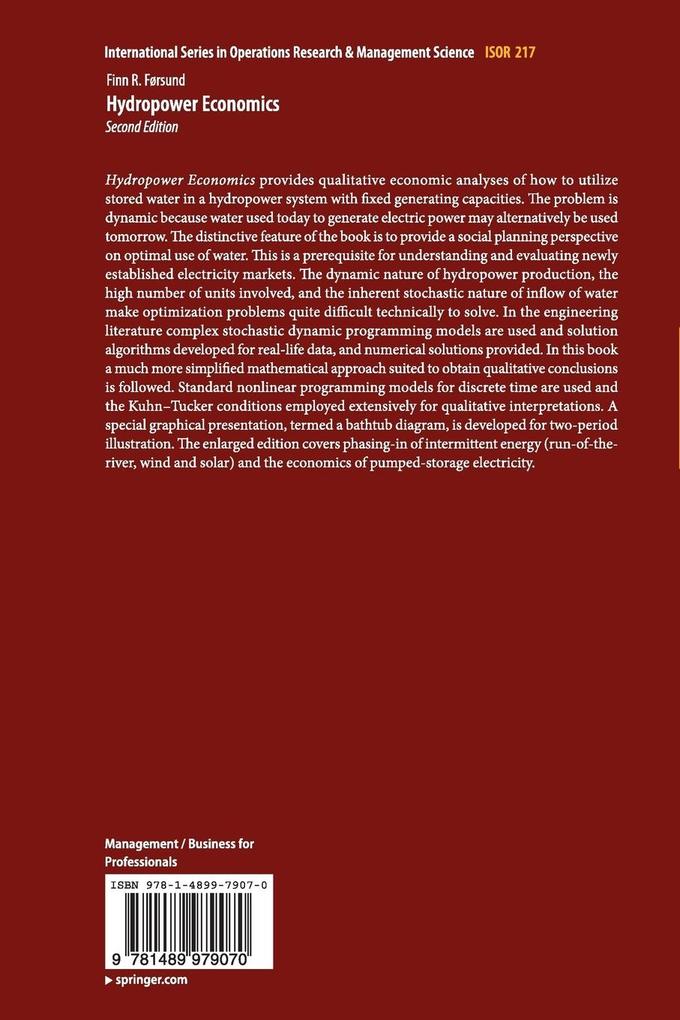 Weitere Ansicht: Hydropower Economics | Finn R. Førsund