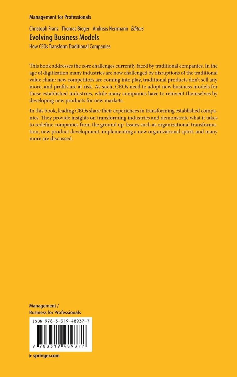 Weitere Ansicht: Evolving Business Models