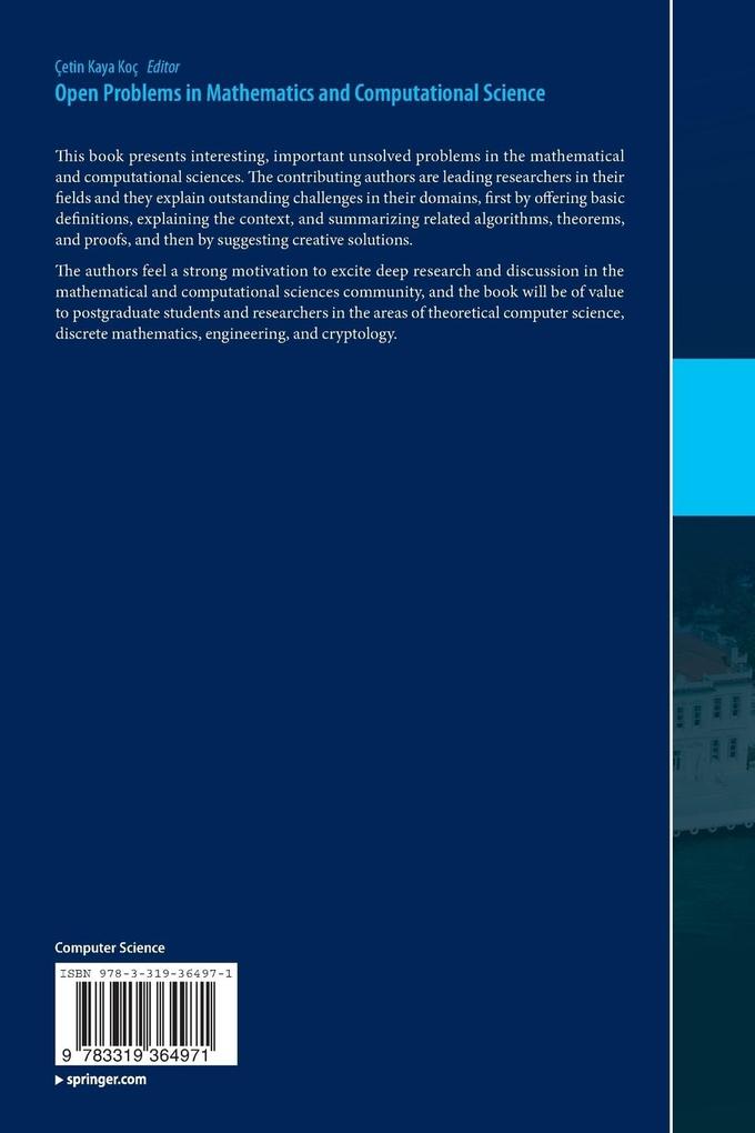 Weitere Ansicht: Open Problems in Mathematics and Computational Science