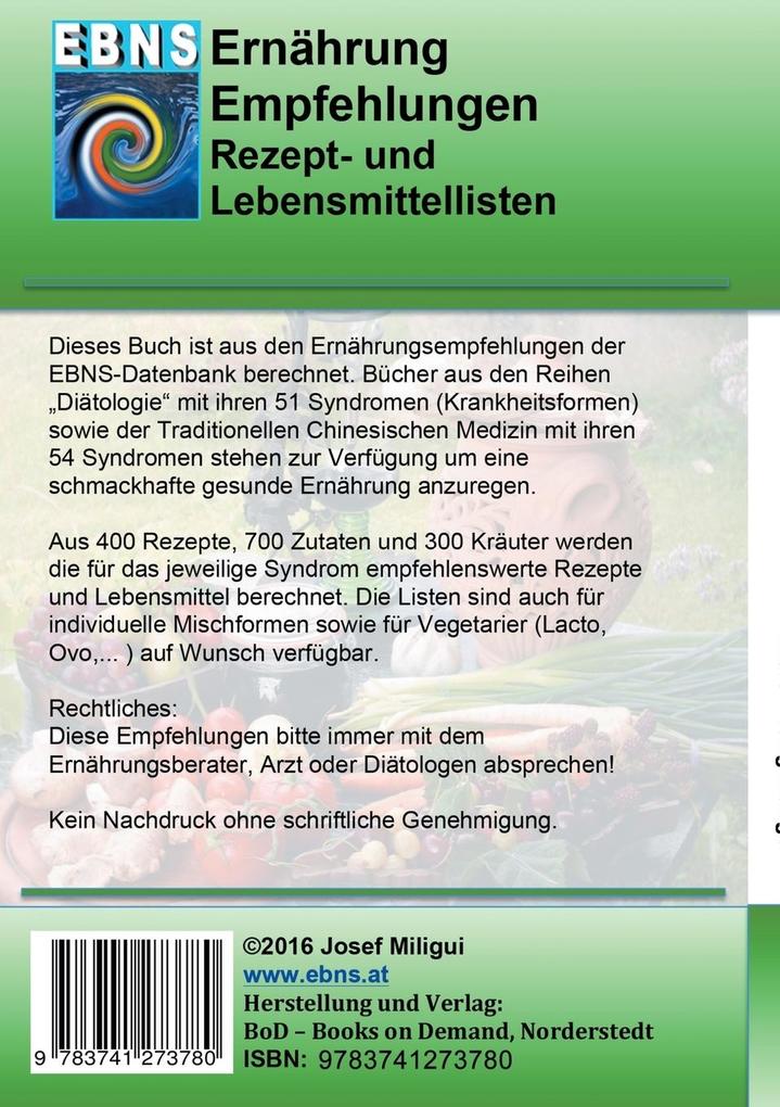 Weitere Ansicht: Ernährung - TCM - Niere - Yang Mangel | Josef Miligui