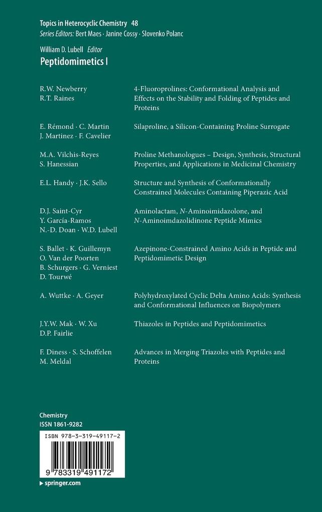 Weitere Ansicht: Peptidomimetics I