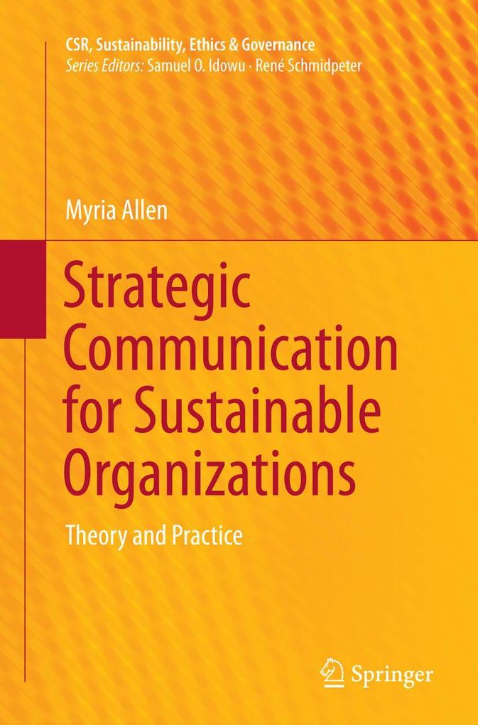 Produktbild: Strategic Communication for Sustainable Organizations | Myria Allen