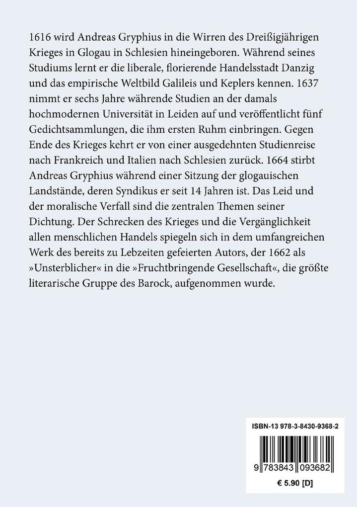 Weitere Ansicht: Carolus Stuardus | Andreas Gryphius