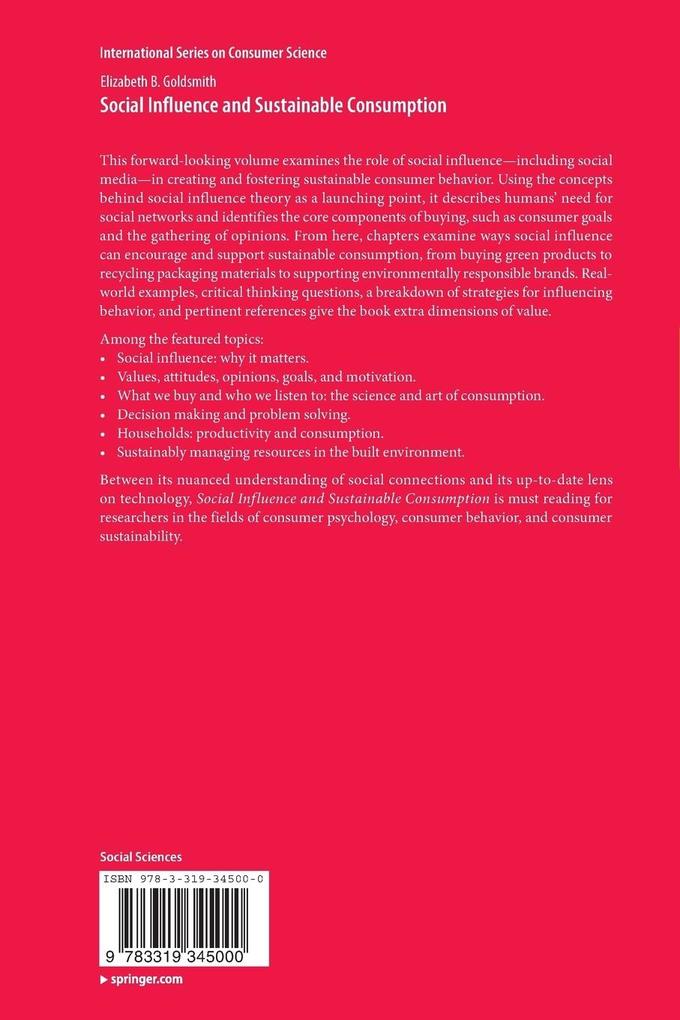 Weitere Ansicht: Social Influence and Sustainable Consumption | Elizabeth B Goldsmith