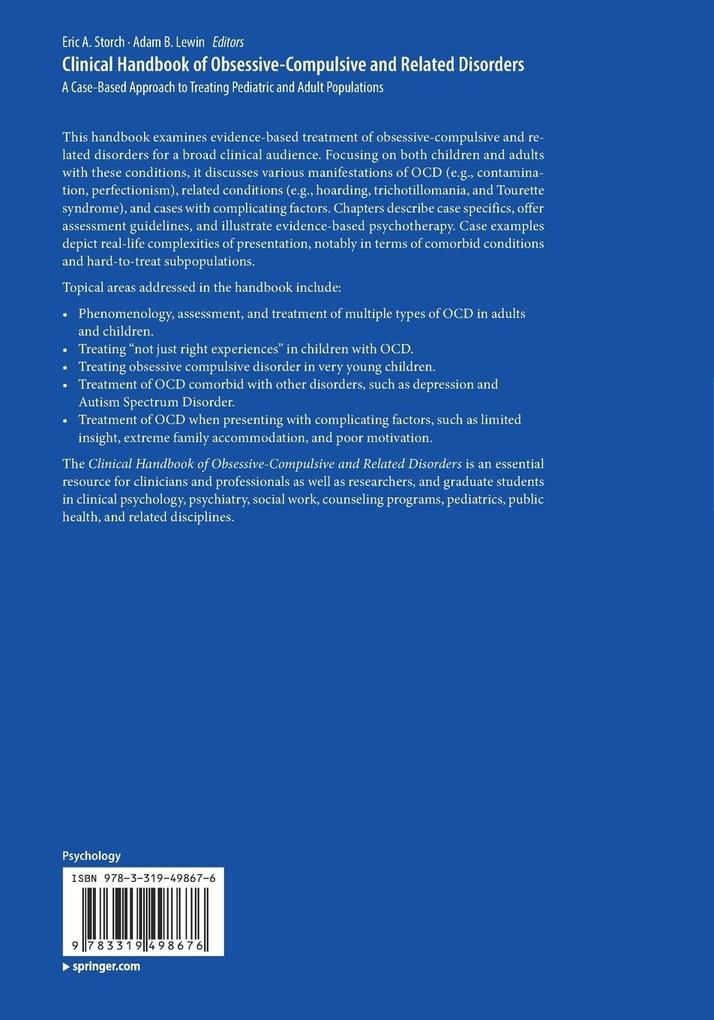 Weitere Ansicht: Clinical Handbook of Obsessive-Compulsive and Related Disorders