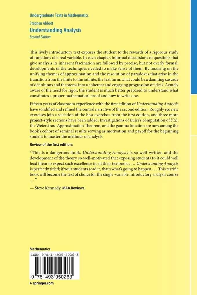 Weitere Ansicht: Understanding Analysis | Stephen Abbott