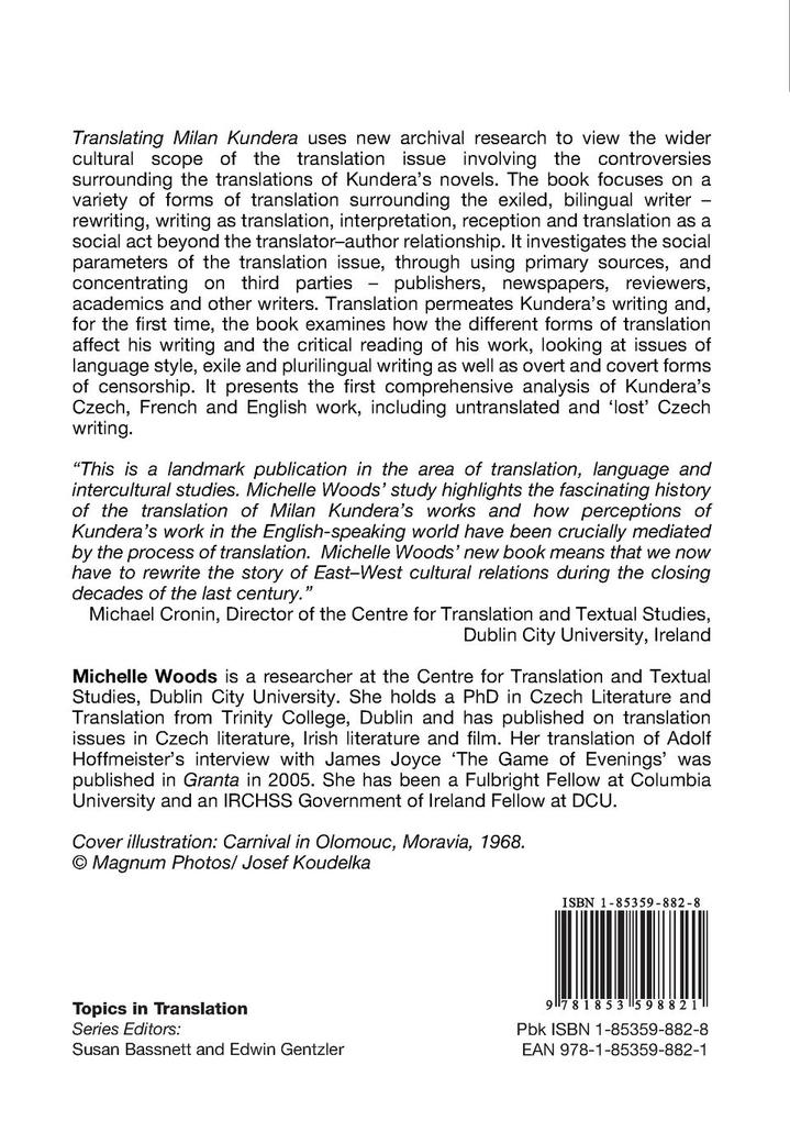 Weitere Ansicht: Translating Milan Kundera | Michelle Woods