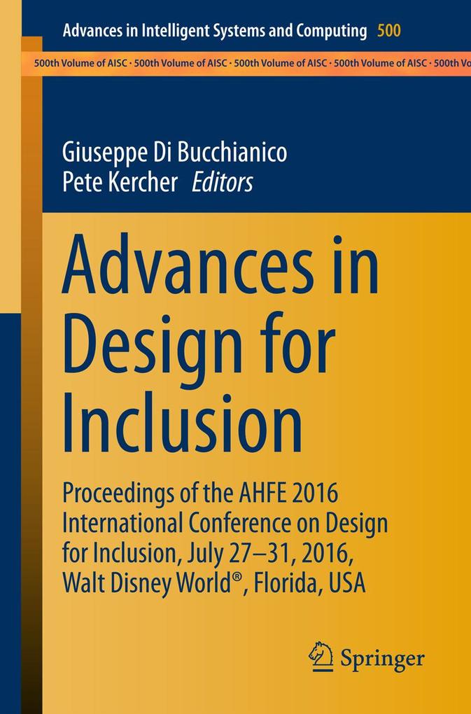 Produktbild: Advances in Design for Inclusion