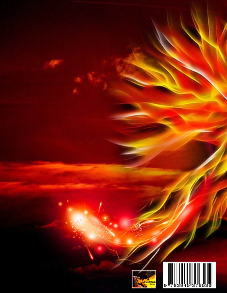 Weitere Ansicht: Fantasy Notizbuch: Phoenix - weiße Seiten mit Eckmotiv | Samuriel Sternenfeuer