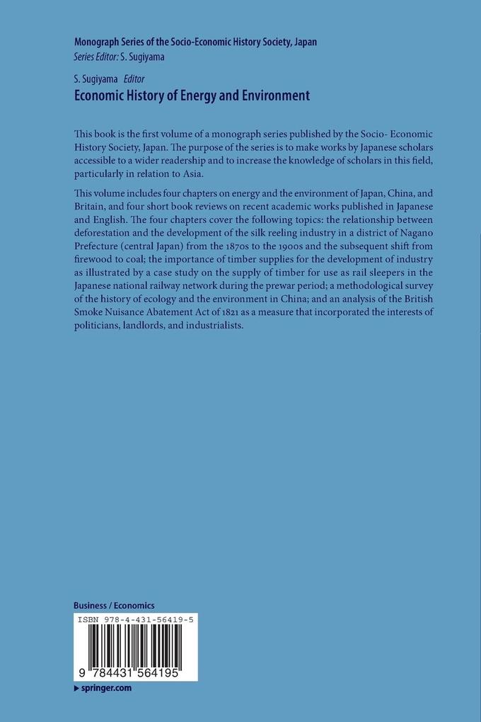 Weitere Ansicht: Economic History of Energy and Environment