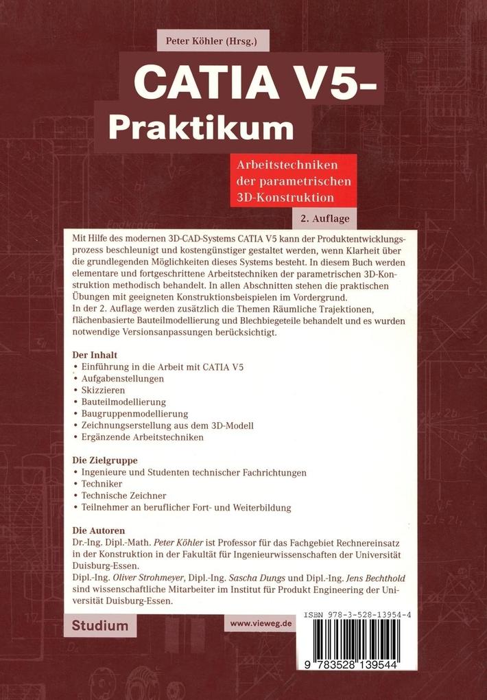 Weitere Ansicht: CATIA V5-Praktikum | Oliver Strohmeier, Sascha Dungs, Jens Bechthold