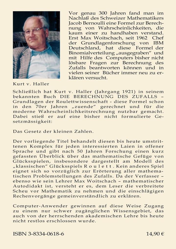 Weitere Ansicht: Das Gesetz der kleinen Zahlen | Kurt v. Haller