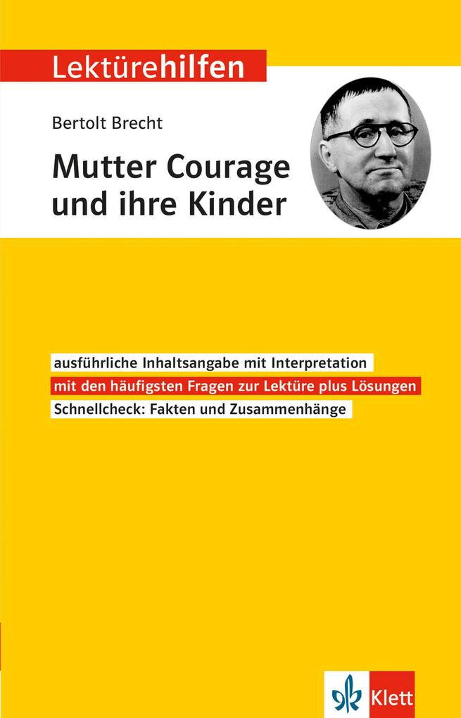 Produktbild: Klett Lektürehilfen Bertolt Brecht "Mutter Courage und ihre Kinder"
