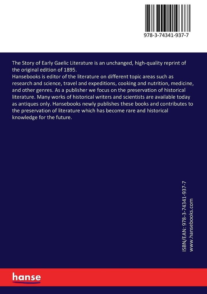 Weitere Ansicht: The Story of Early Gaelic Literature | Douglas Hyde