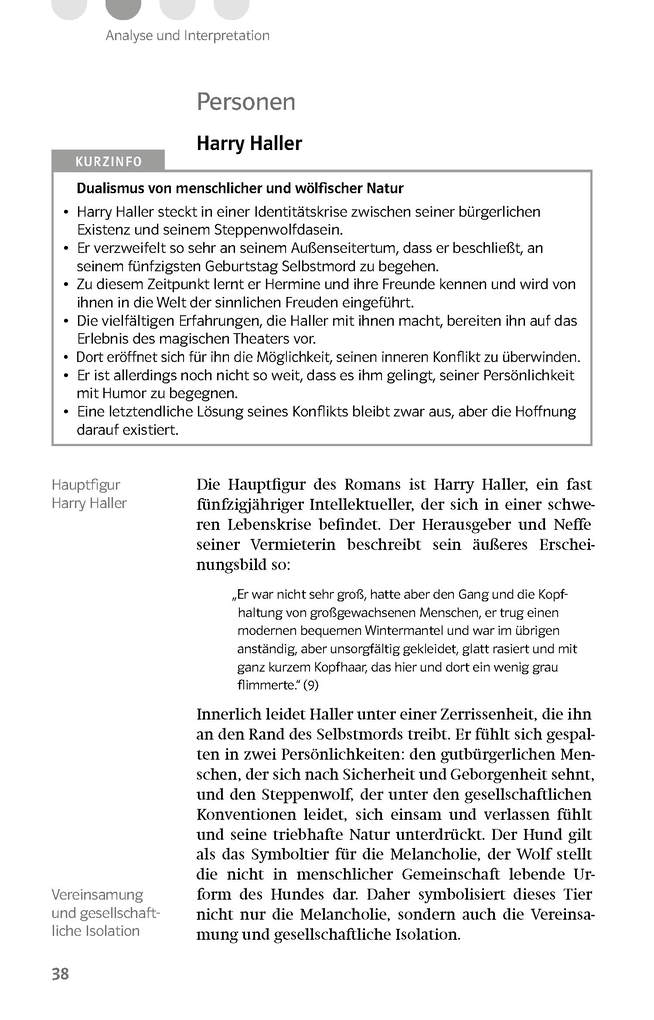 Weitere Ansicht: Klett Lektürehilfen Hermann Hesse "Der Steppenwolf"