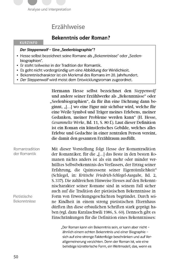 Weitere Ansicht: Klett Lektürehilfen Hermann Hesse "Der Steppenwolf"
