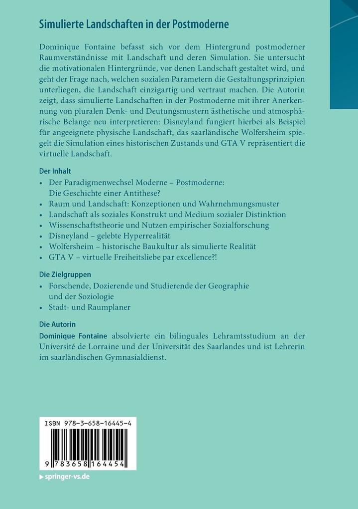 Weitere Ansicht: Simulierte Landschaften in der Postmoderne | Dominique Fontaine