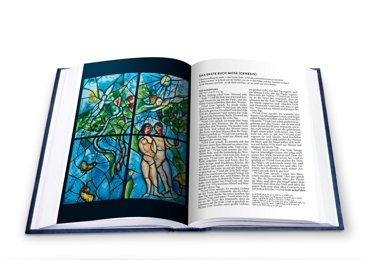 Weitere Ansicht: Lutherbibel mit Glasfenstern von Marc Chagall