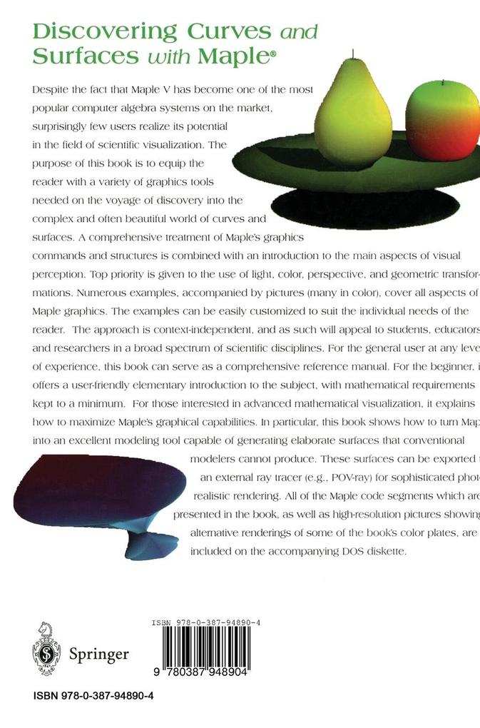 Weitere Ansicht: Discovering Curves and Surfaces with Maple® | Maciej Klimek