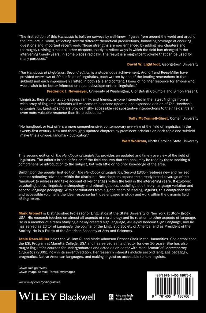 Weitere Ansicht: The Handbook of Linguistics