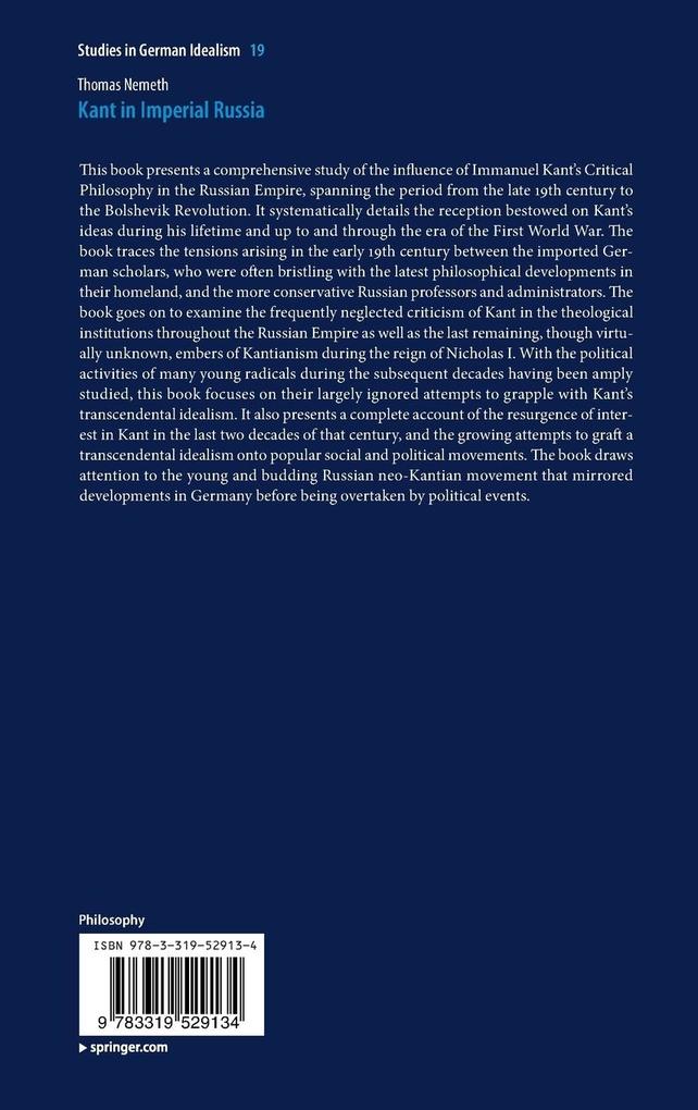 Weitere Ansicht: Kant in Imperial Russia | Thomas Nemeth