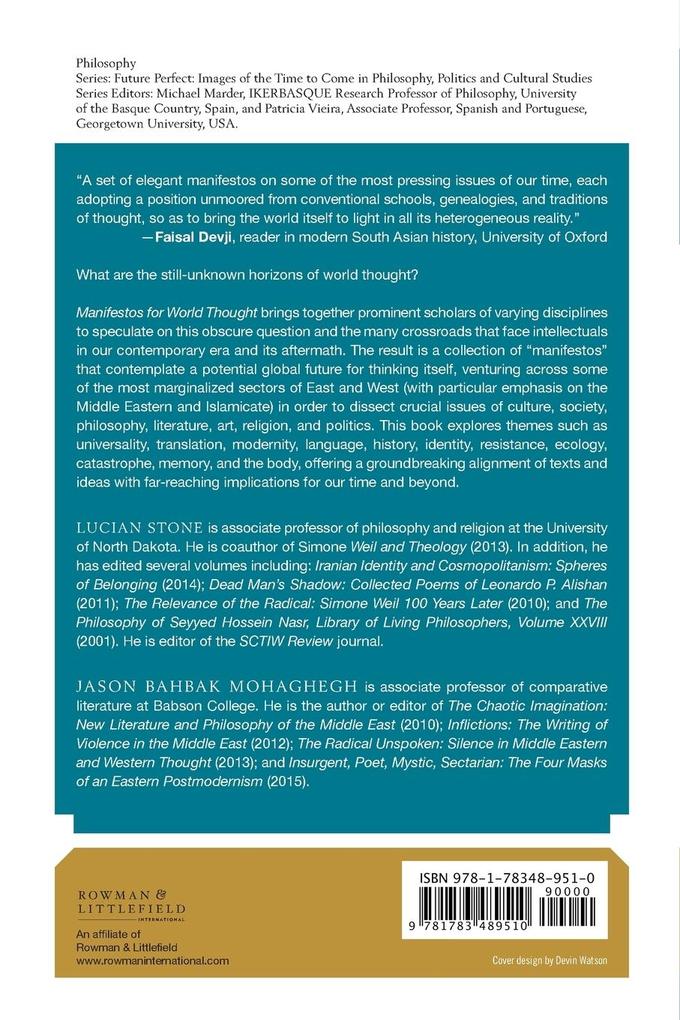 Weitere Ansicht: Manifestos for World Thought