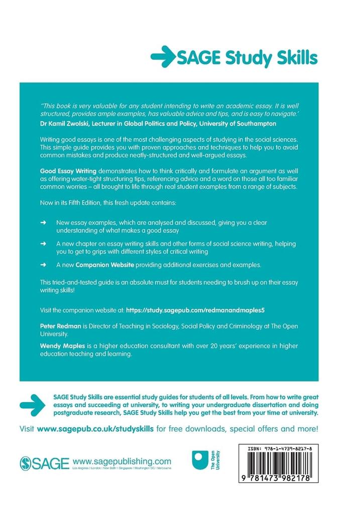 Weitere Ansicht: Good Essay Writing | Peter Redman, Wendy Maples