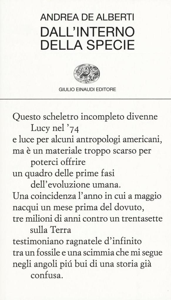 Produktbild: Dall'interno della specie | Andrea De Alberti