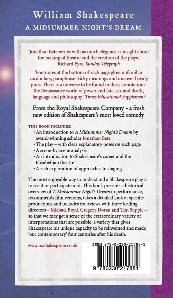 Weitere Ansicht: A Midsummer Night's Dream | Eric Rasmussen, Jonathan Bate