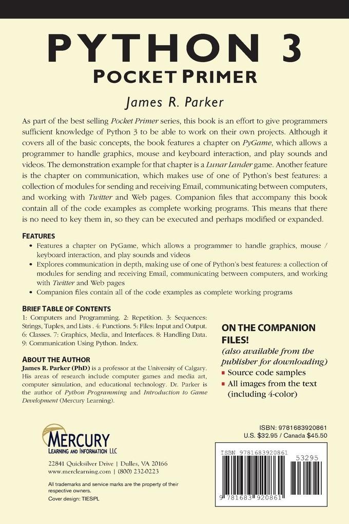 Weitere Ansicht: Python 3 | James R. Parker