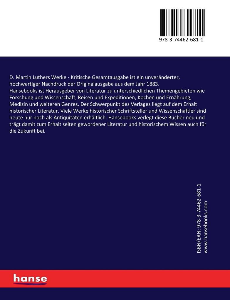 Weitere Ansicht: D. Martin Luthers Werke | Martin Luther