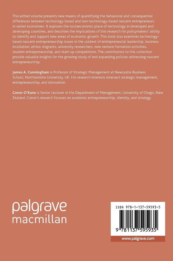 Weitere Ansicht: Technology-Based Nascent Entrepreneurship