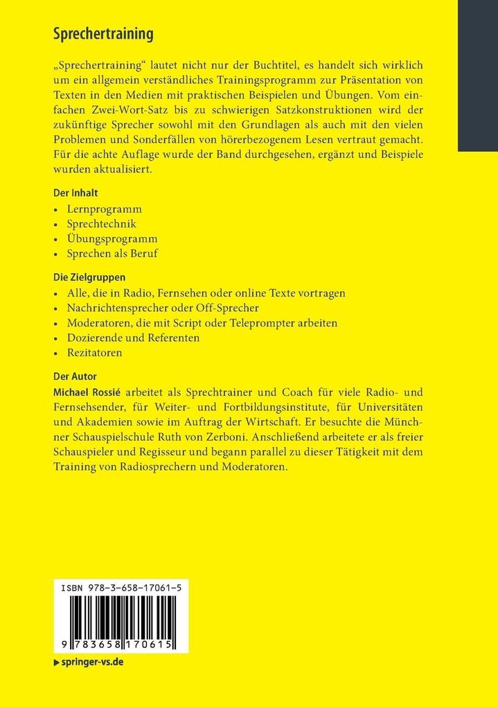 Weitere Ansicht: Sprechertraining | Michael Rossié