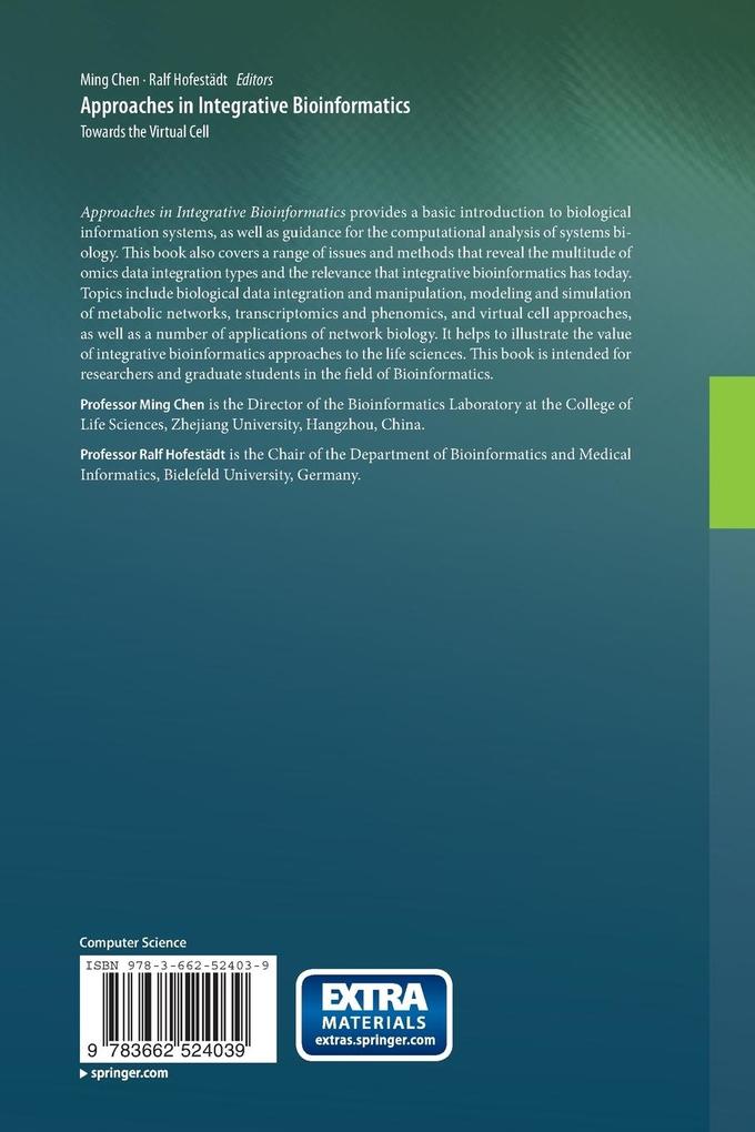 Weitere Ansicht: Approaches in Integrative Bioinformatics