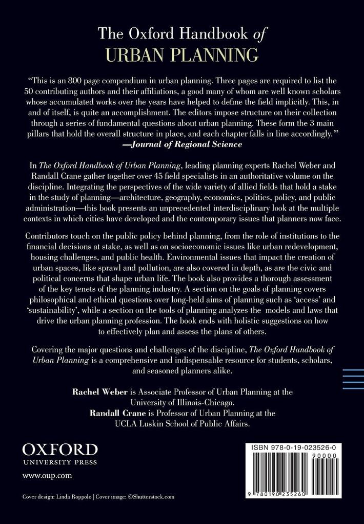 Weitere Ansicht: The Oxford Handbook of Urban Planning