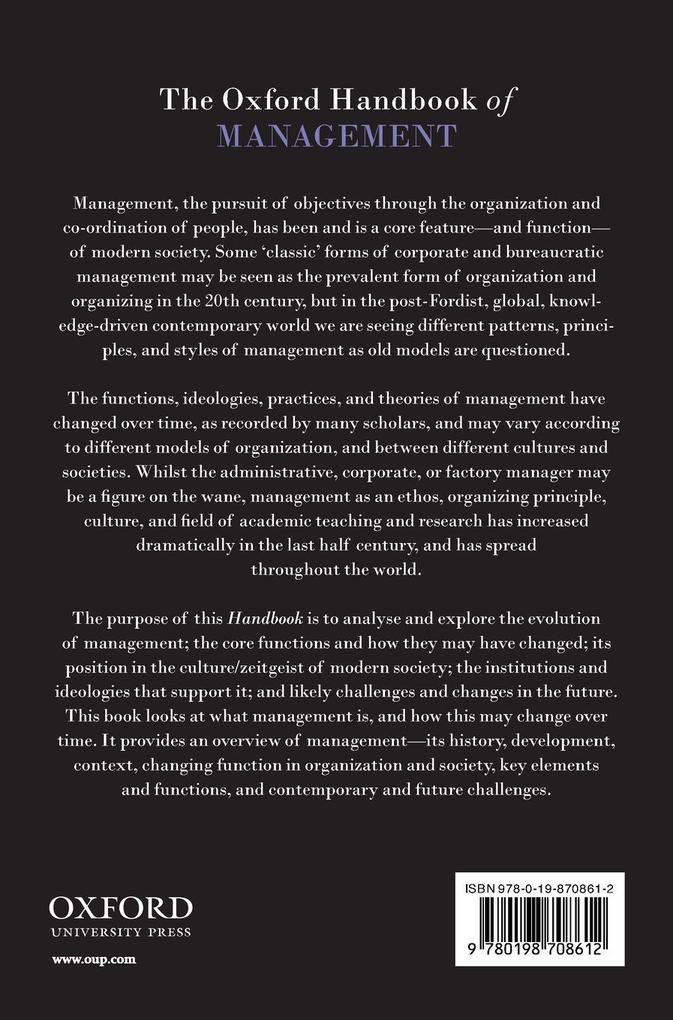 Weitere Ansicht: OHB MANAGEMENT OHBK C | Wilkinson Et Al