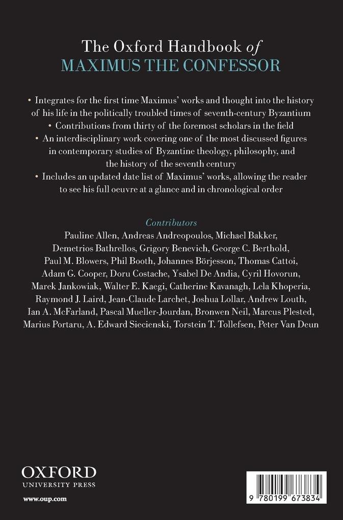 Weitere Ansicht: The Oxford Handbook of Maximus the Confessor