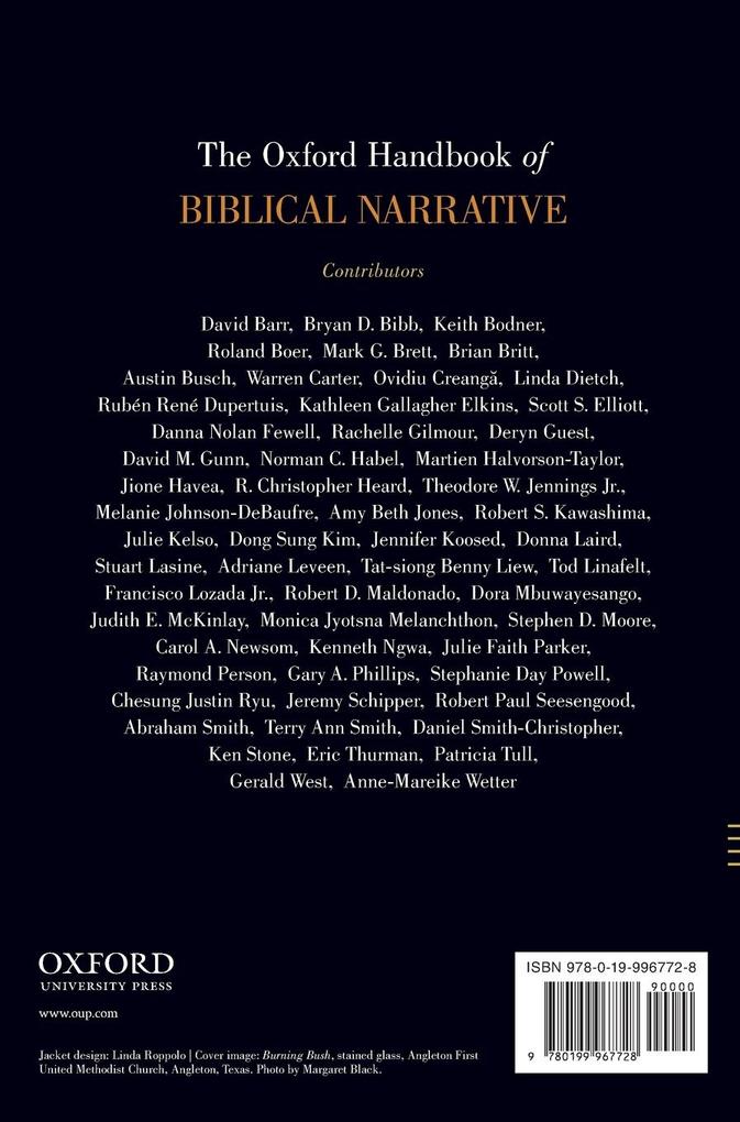 Weitere Ansicht: Oxford Handbook of Biblical Narrative | Danna Nolan Fewell